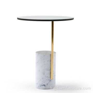 Table d&#39;appoint de cylindre en marbre